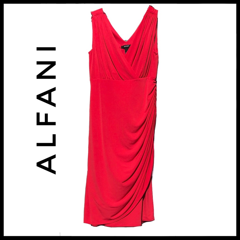 Alfani Red Sleeveless Cocktail Dress